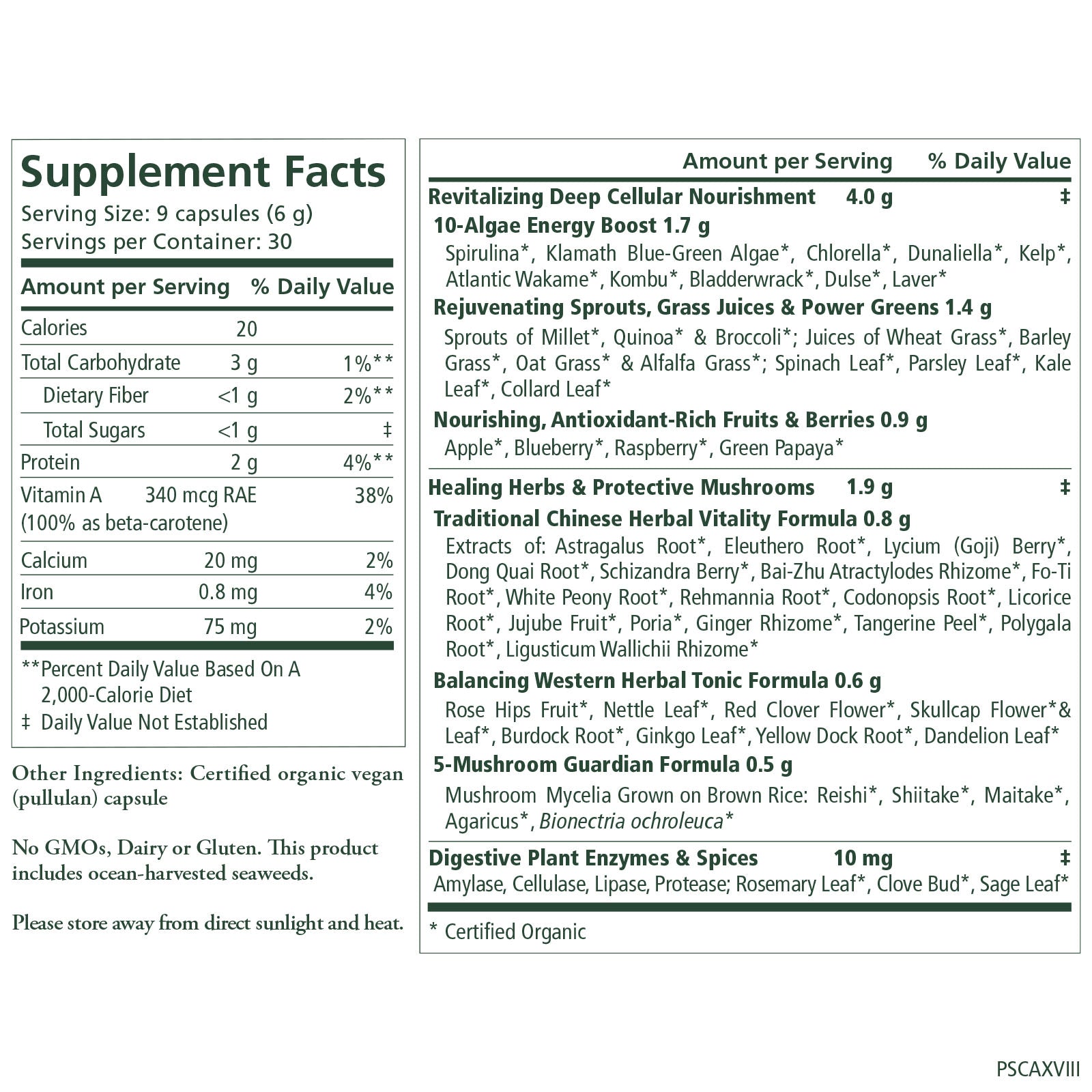 Pure Synergy Organic Superfood 270 capsules