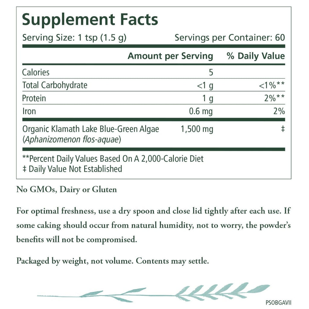 Pure Synergy Organic Blue-Green Algae Powder